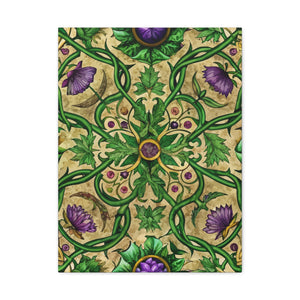Folk Floral Pattern, Celtic Inspired 02 - 18 in x 24 in Matte Canvas, Stretched, 1.25 in