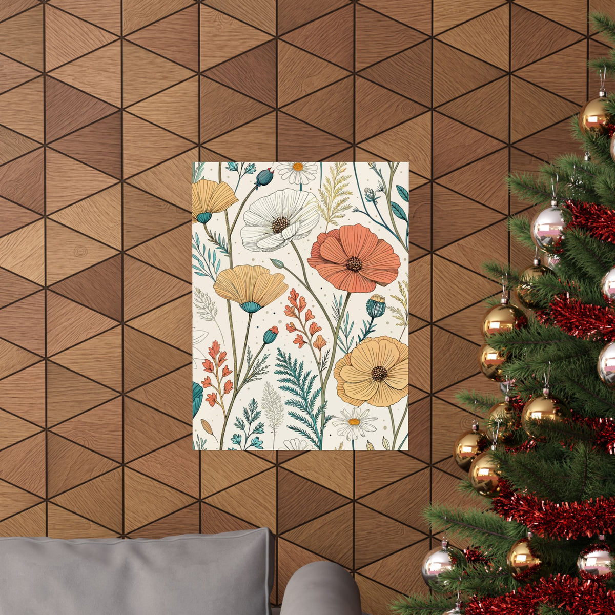 Wildflowers Pattern 065 - 18 in x 24 in Matte Poster