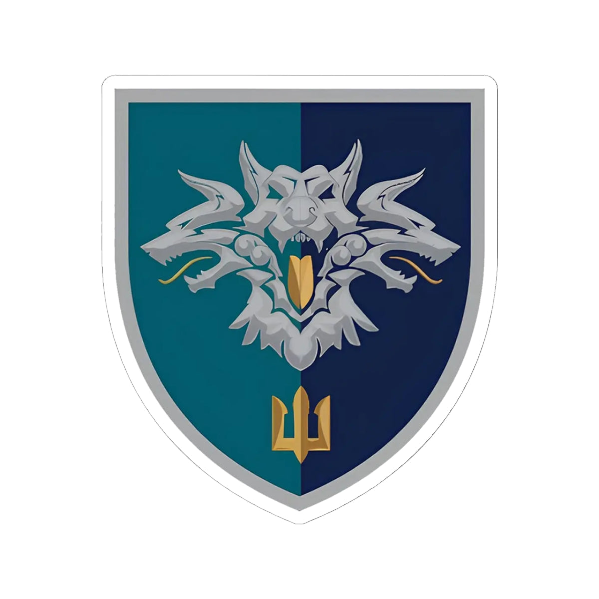 38th Marine Brigade (Ukraine) - 3" x 3" Kiss-Cut Sticker