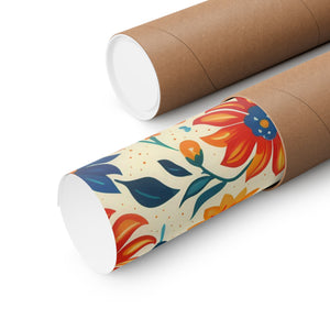 Mexican Floral Fiesta Pattern 012 - 18 in x 24 in Matte Poster