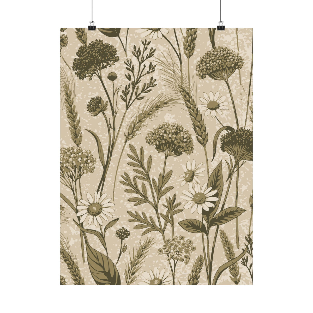Wildflowers Pattern 081 - 18 in x 24 in Matte Poster
