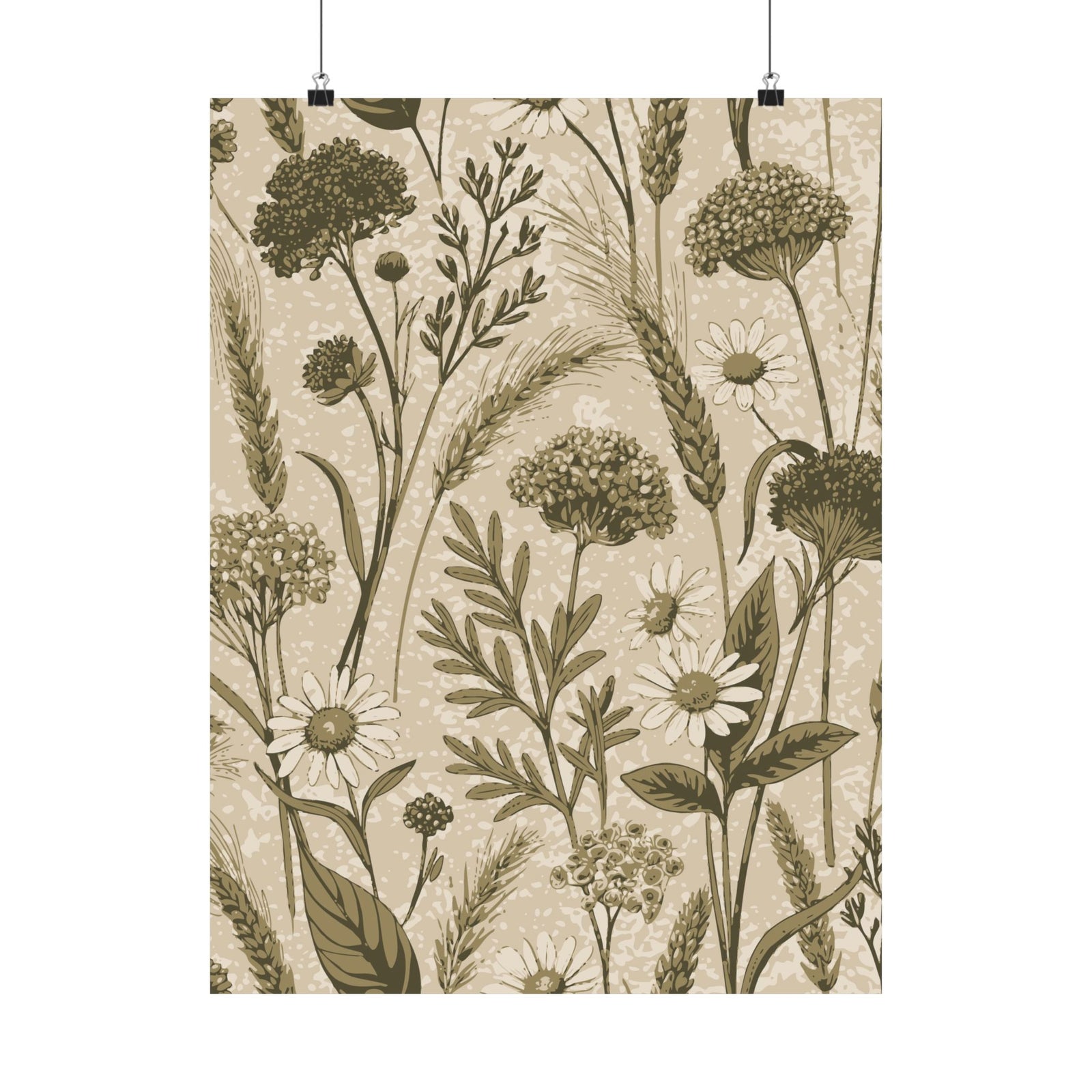 Wildflowers Pattern 081 - 18 in x 24 in Matte Poster
