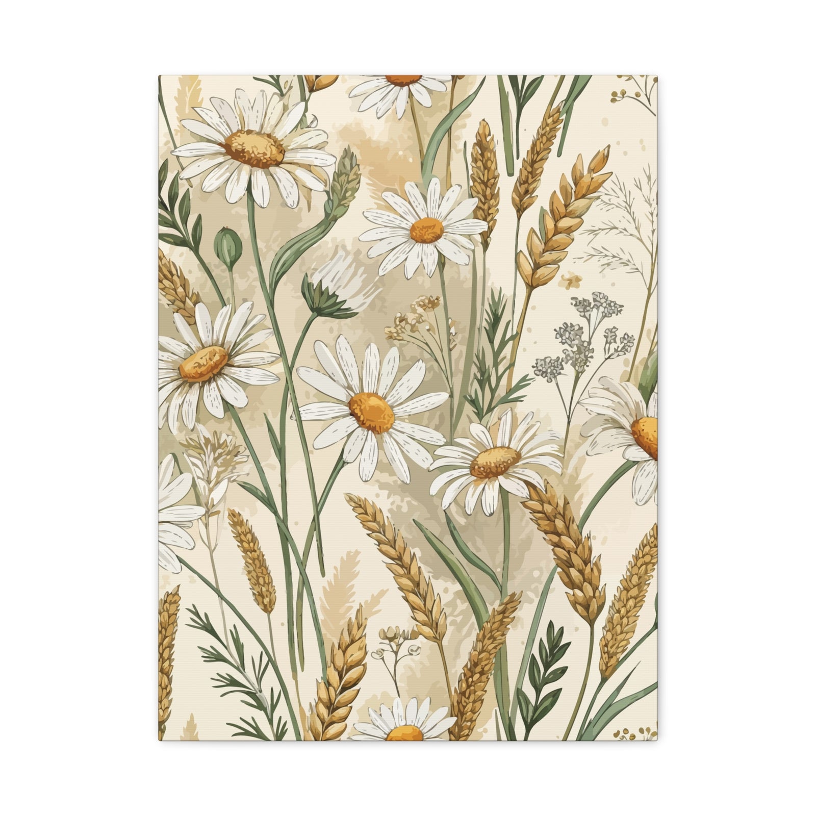 Wildflowers Pattern 131 - 18 in x 24 in Matte Canvas, Stretched, 1.25 in