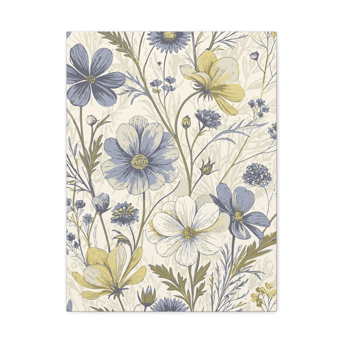 Wildflowers Pattern 098 - 18 in x 24 in Matte Canvas, Stretched, 1.25 in