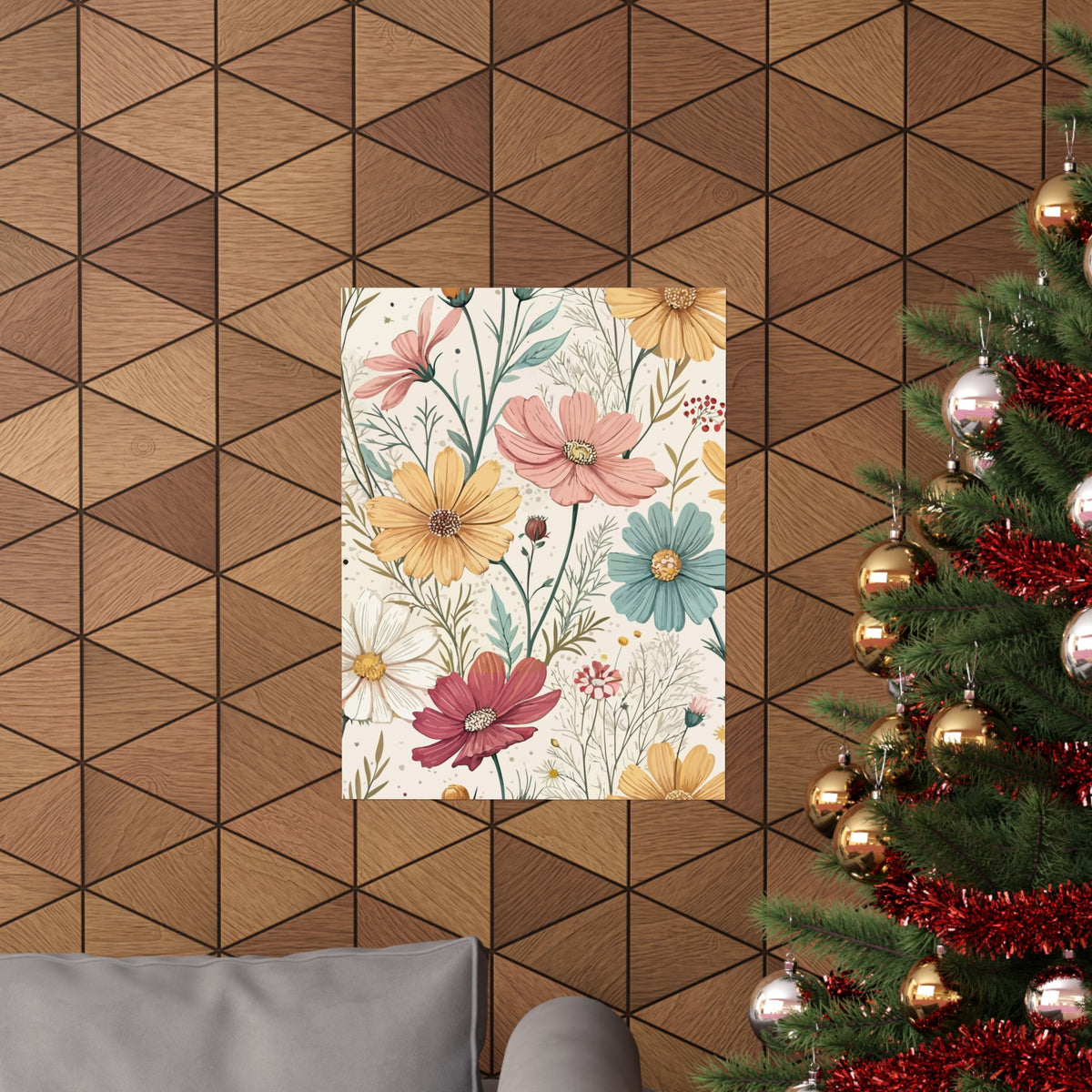 Wildflowers Pattern 107 - 18 in x 24 in Matte Poster