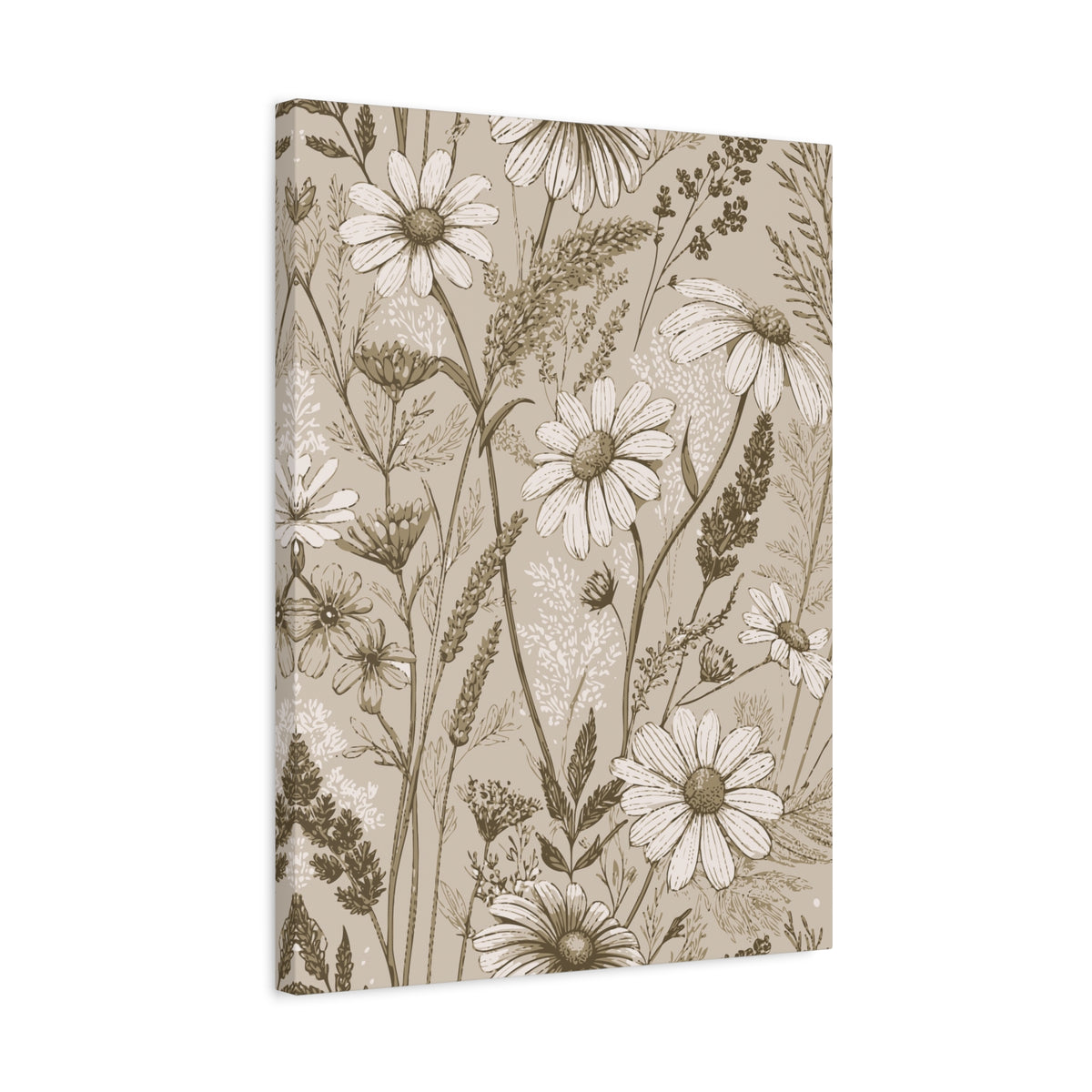 Wildflowers Pattern 104 - 18 in x 24 in Matte Canvas, Stretched, 1.25 in