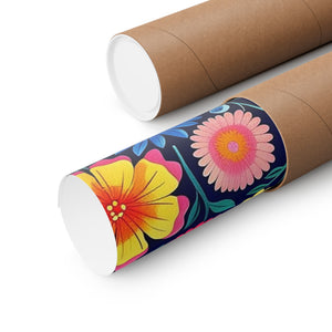 Mexican Floral Fiesta Pattern 048 - 18 in x 24 in Matte Poster