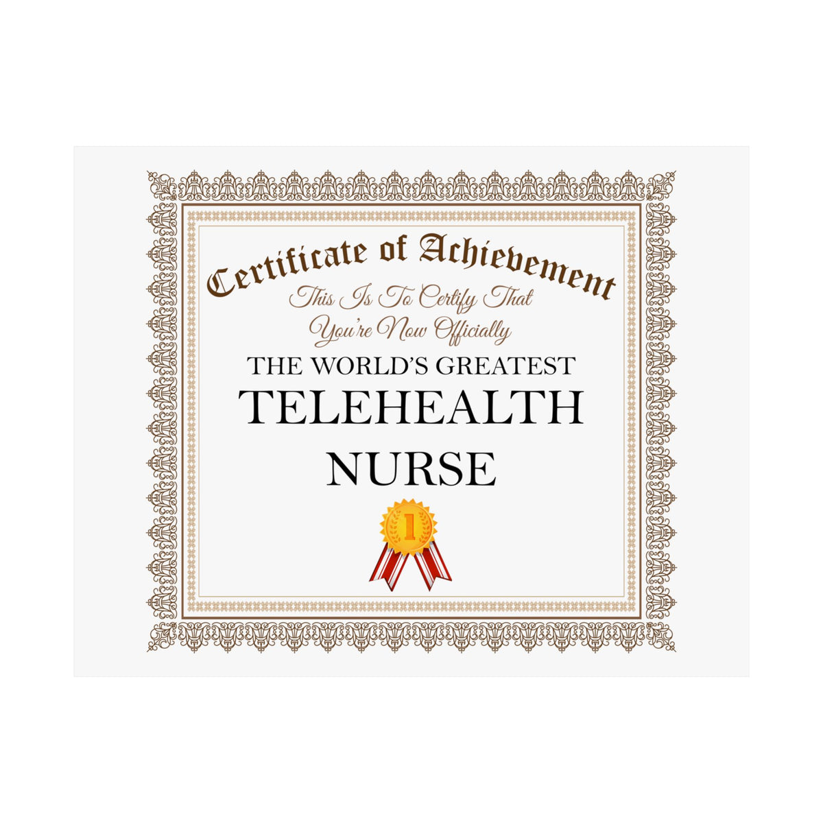 World's Greatest Telehealth Nurse - 14 in x 11 in Matte Poster
