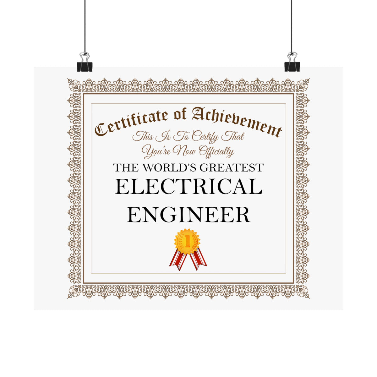 World's Greatest Electrical Engineer - 14 in x 11 in Matte Poster