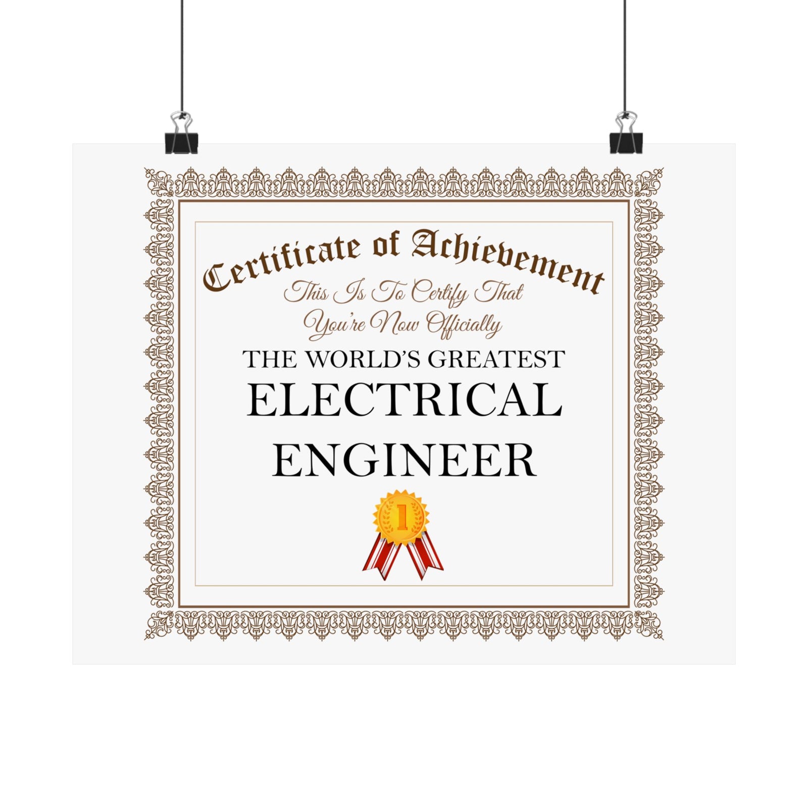 World's Greatest Electrical Engineer - 14 in x 11 in Matte Poster