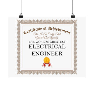 World's Greatest Electrical Engineer - 14 in x 11 in Matte Poster