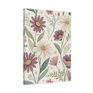Wildflowers Pattern 112 - 18 in x 24 in Matte Canvas, Stretched, 1.25 in
