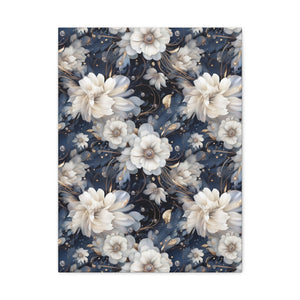 Nocturnal Bloom Pattern 002 - 18 in x 24 in Matte Canvas, Stretched, 1.25 in