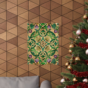 Folk Floral Pattern, Celtic Inspired 03 - 18 in x 24 in Matte Poster