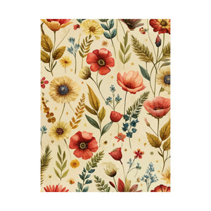 Folk Floral Pattern, Czech Inspired 02 - 18 in x 24 in Matte Poster