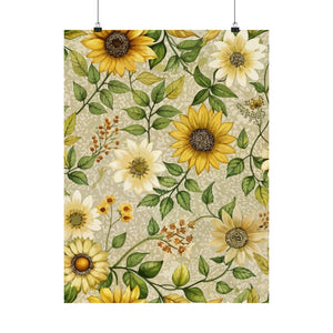 Folk Floral Pattern, Appalachian Inspired 02 - 18 in x 24 in Matte Poster