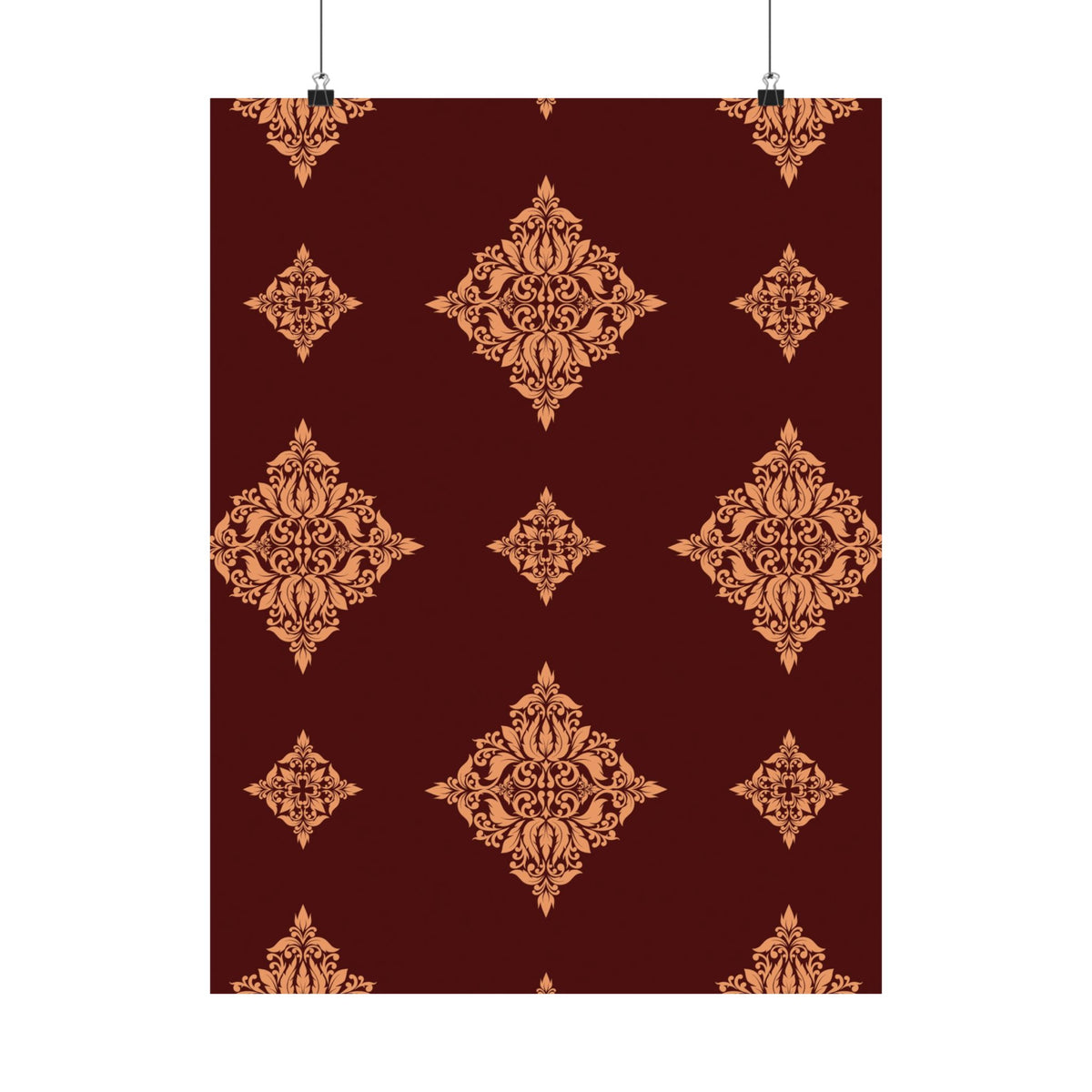 Damask Pattern 006 - 18 in x 24 in Matte Poster