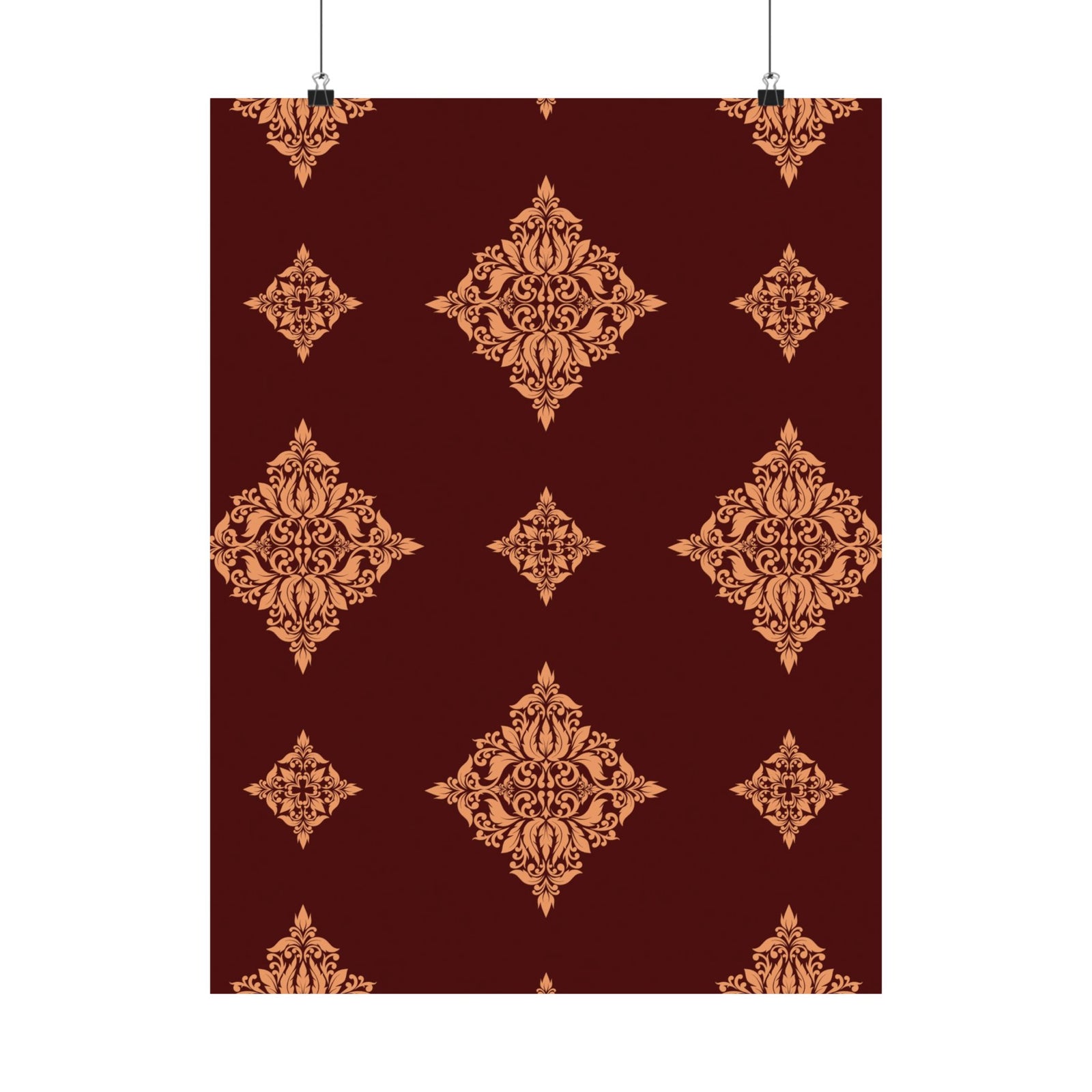 Damask Pattern 006 - 18 in x 24 in Matte Poster