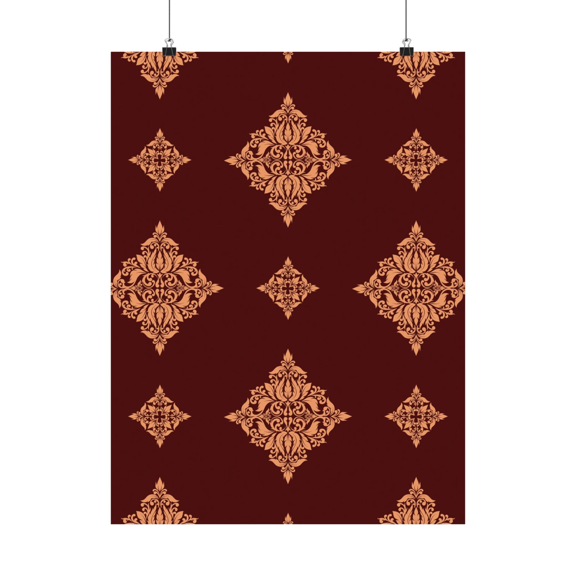 Damask Pattern 006 - 18 in x 24 in Matte Poster