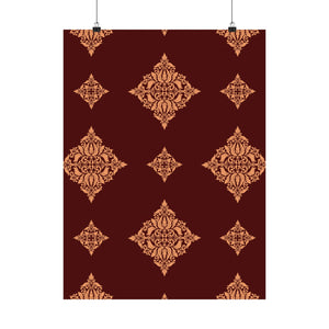 Damask Pattern 006 - 18 in x 24 in Matte Poster