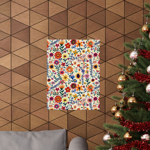 Mexican Floral Fiesta Pattern 011 - 18 in x 24 in Matte Poster
