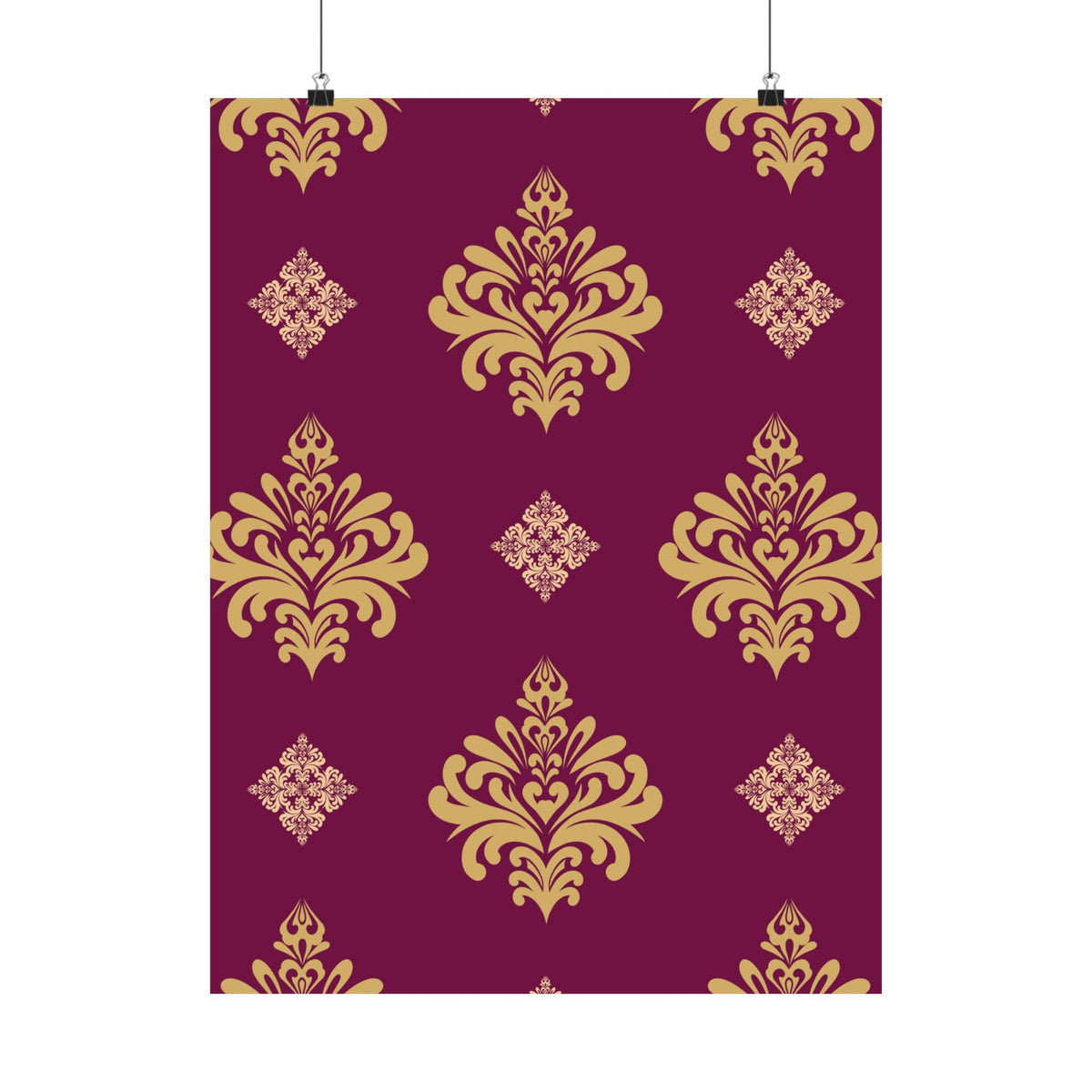 Damask Pattern 005 - 18 in x 24 in Matte Poster