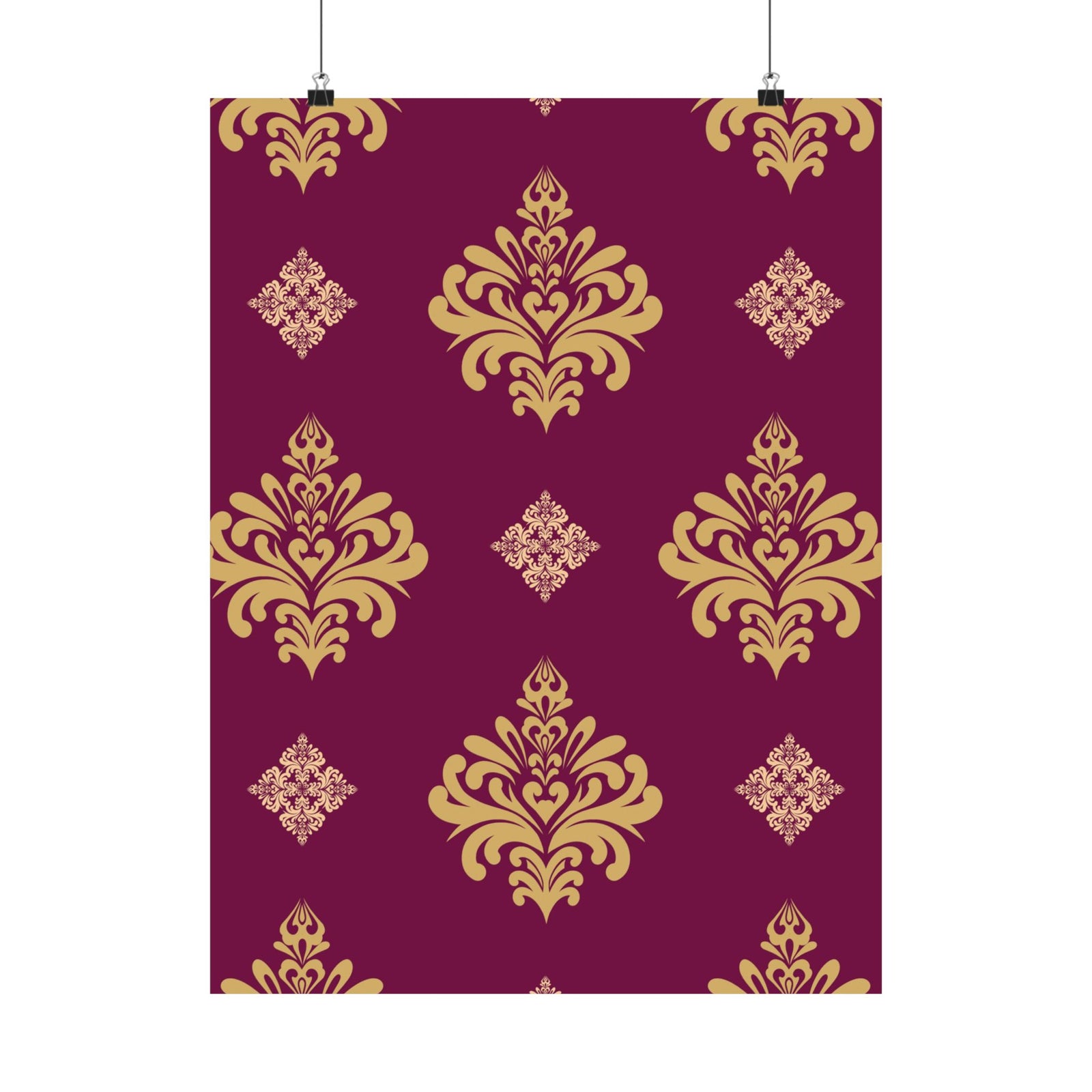 Damask Pattern 005 - 18 in x 24 in Matte Poster