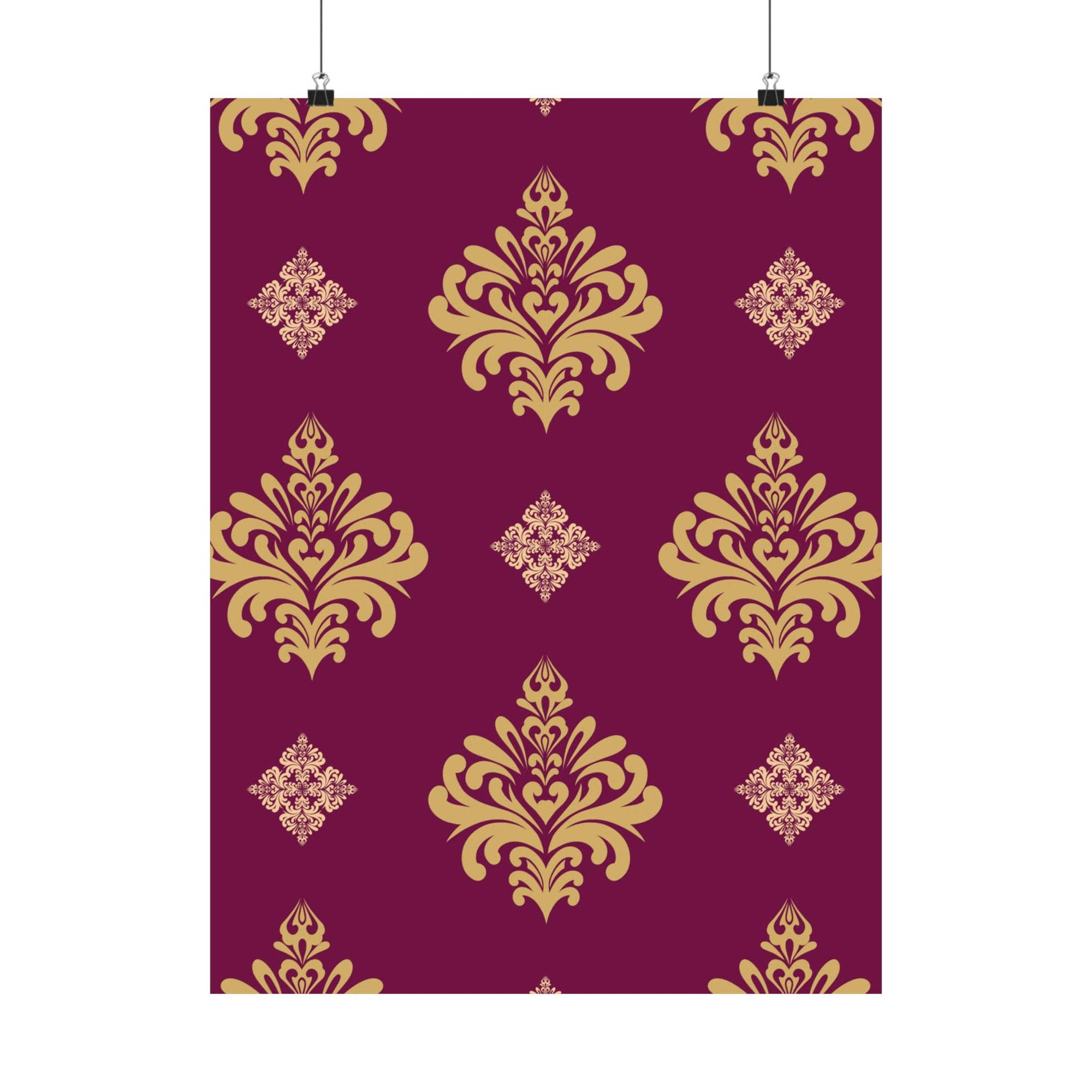 Damask Pattern 005 - 18 in x 24 in Matte Poster