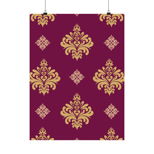 Damask Pattern 005 - 18 in x 24 in Matte Poster