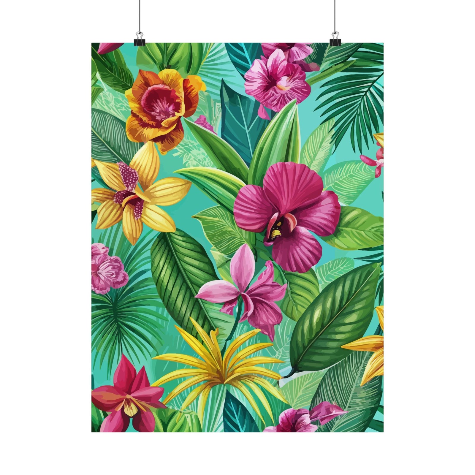 Folk Floral Pattern, Colombian Inspired 01 - 18 in x 24 in Matte Poster