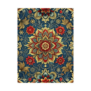 Folk Floral Pattern, Iranian Inspired 01 - 18 in x 24 in Matte Poster
