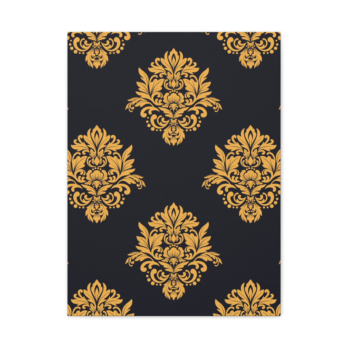 Damask Pattern 034 - 18 in x 24 in Matte Canvas, Stretched, 1.25 in