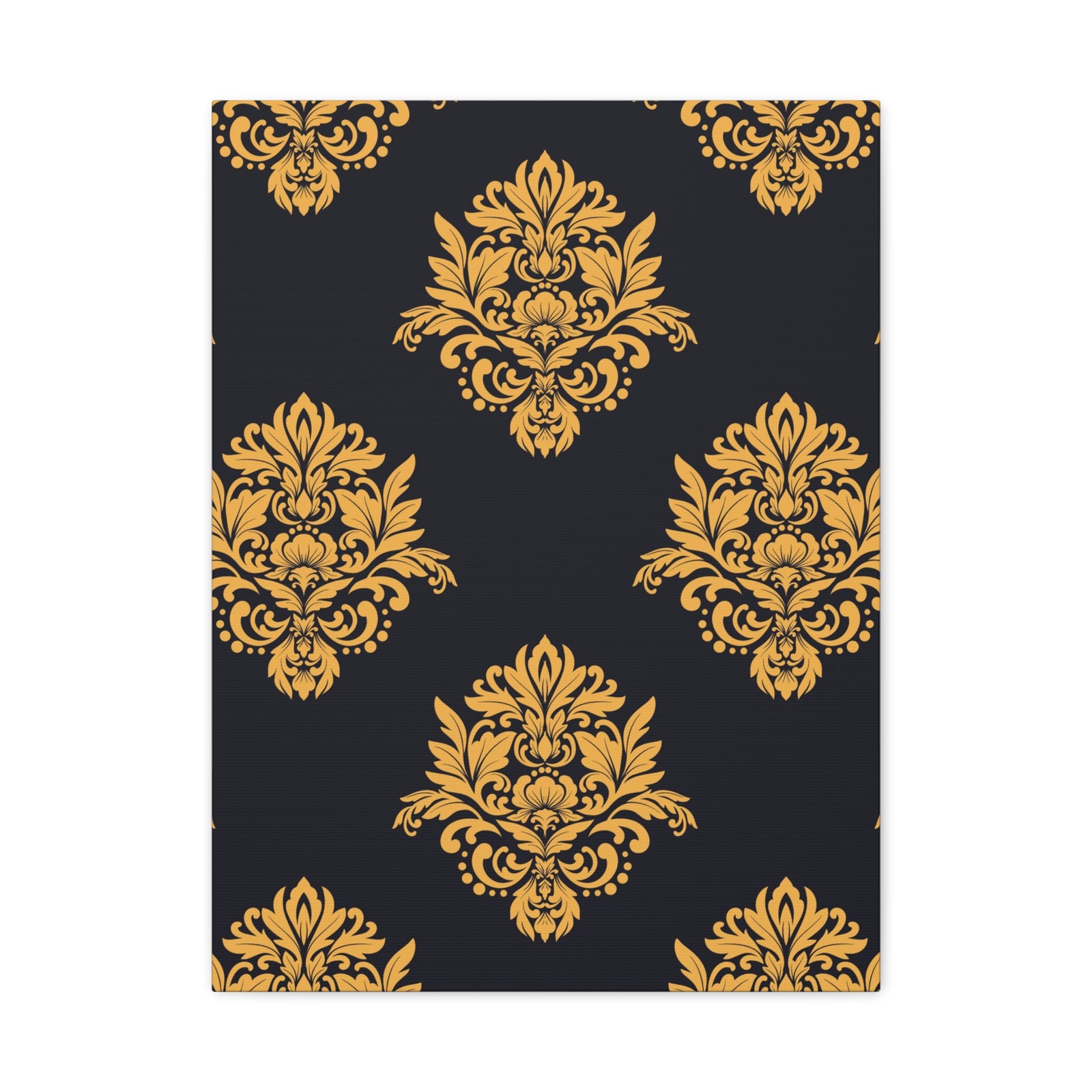 Damask Pattern 034 - 18 in x 24 in Matte Canvas, Stretched, 1.25 in