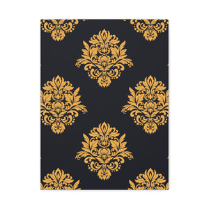 Damask Pattern 034 - 18 in x 24 in Matte Canvas, Stretched, 1.25 in