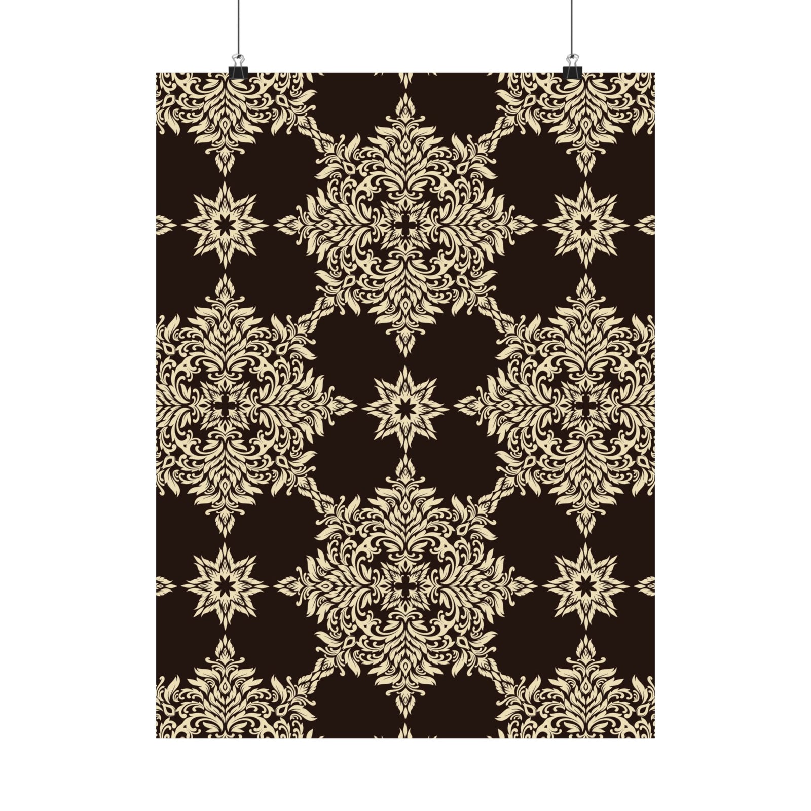Damask Pattern 015 - 18 in x 24 in Matte Poster
