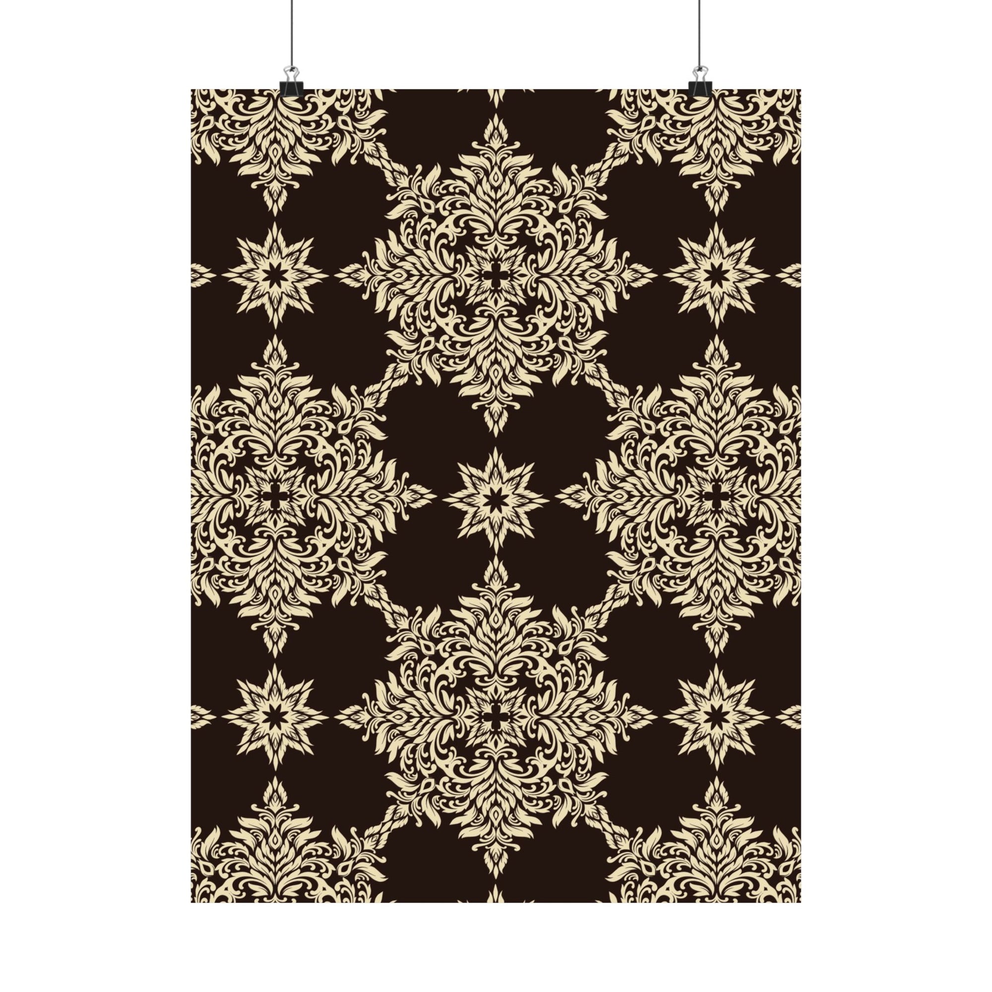 Damask Pattern 015 - 18 in x 24 in Matte Poster