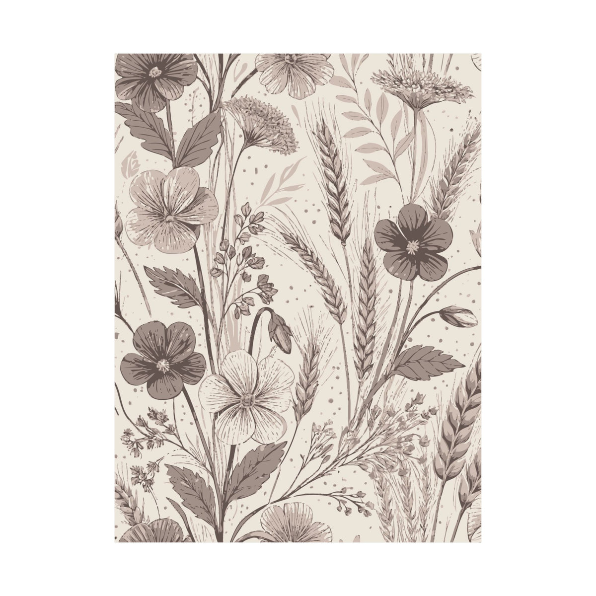Wildflowers Pattern 122 - 18 in x 24 in Matte Poster