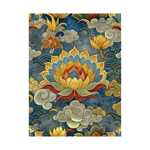 Folk Floral Pattern, Tibetan Inspired 01 - 18 in x 24 in Matte Poster