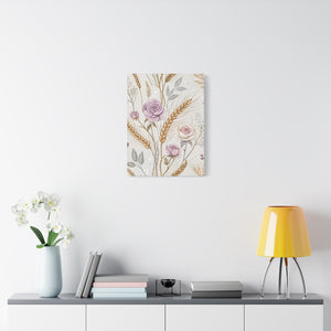 Wildflowers Pattern 047 - 18 in x 24 in Matte Canvas, Stretched, 1.25 in