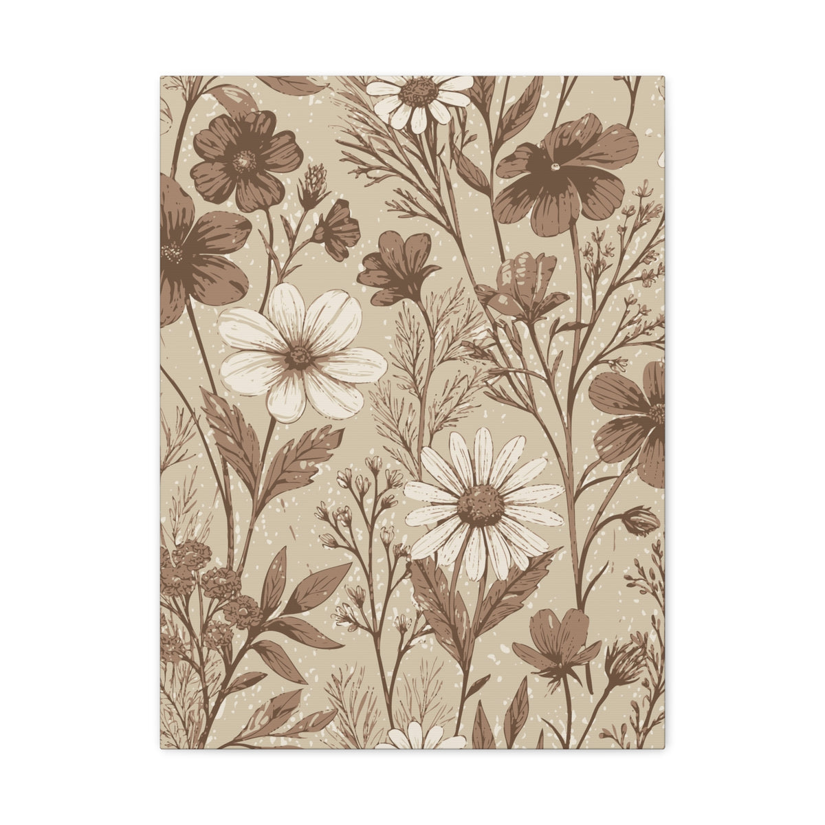 Wildflowers Pattern 077 - 18 in x 24 in Matte Canvas, Stretched, 1.25 in
