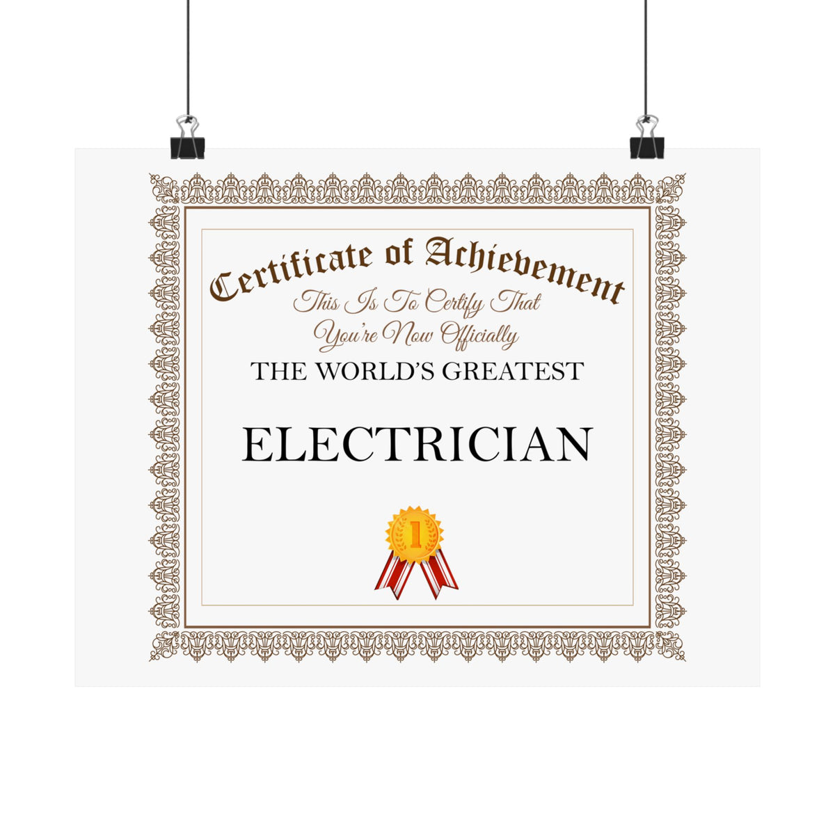 World's Greatest Electrician - 14 in x 11 in Matte Poster