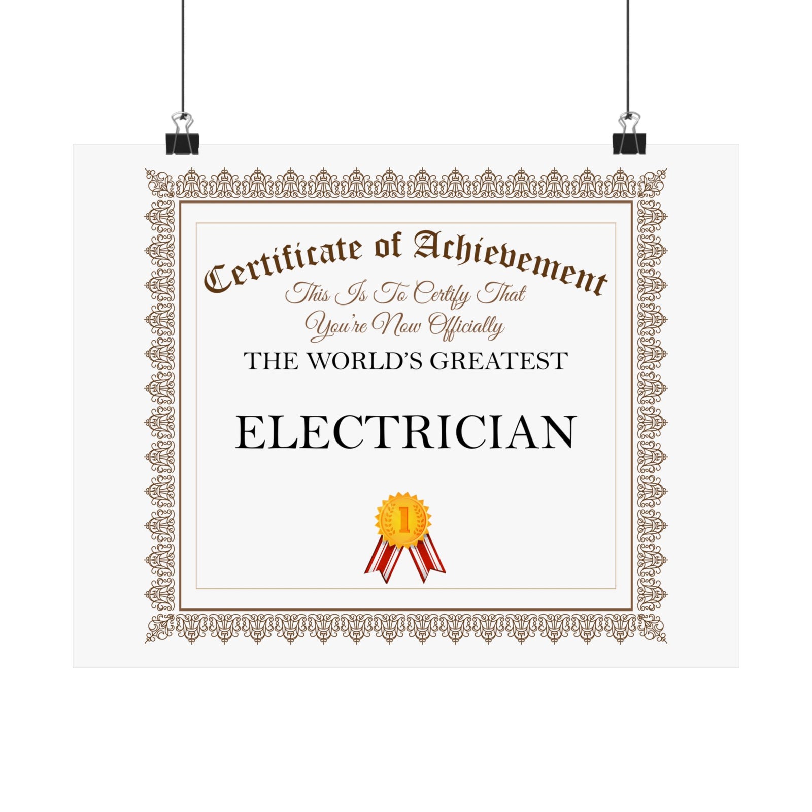 World's Greatest Electrician - 14 in x 11 in Matte Poster