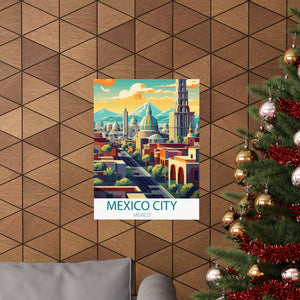 Famous Travel Destinations - Mexico City, Mexico - 18 in x 24 in Matte Poster