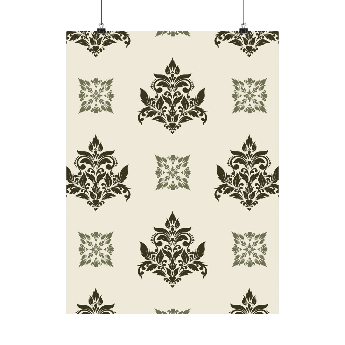 Damask Pattern 008 - 18 in x 24 in Matte Poster