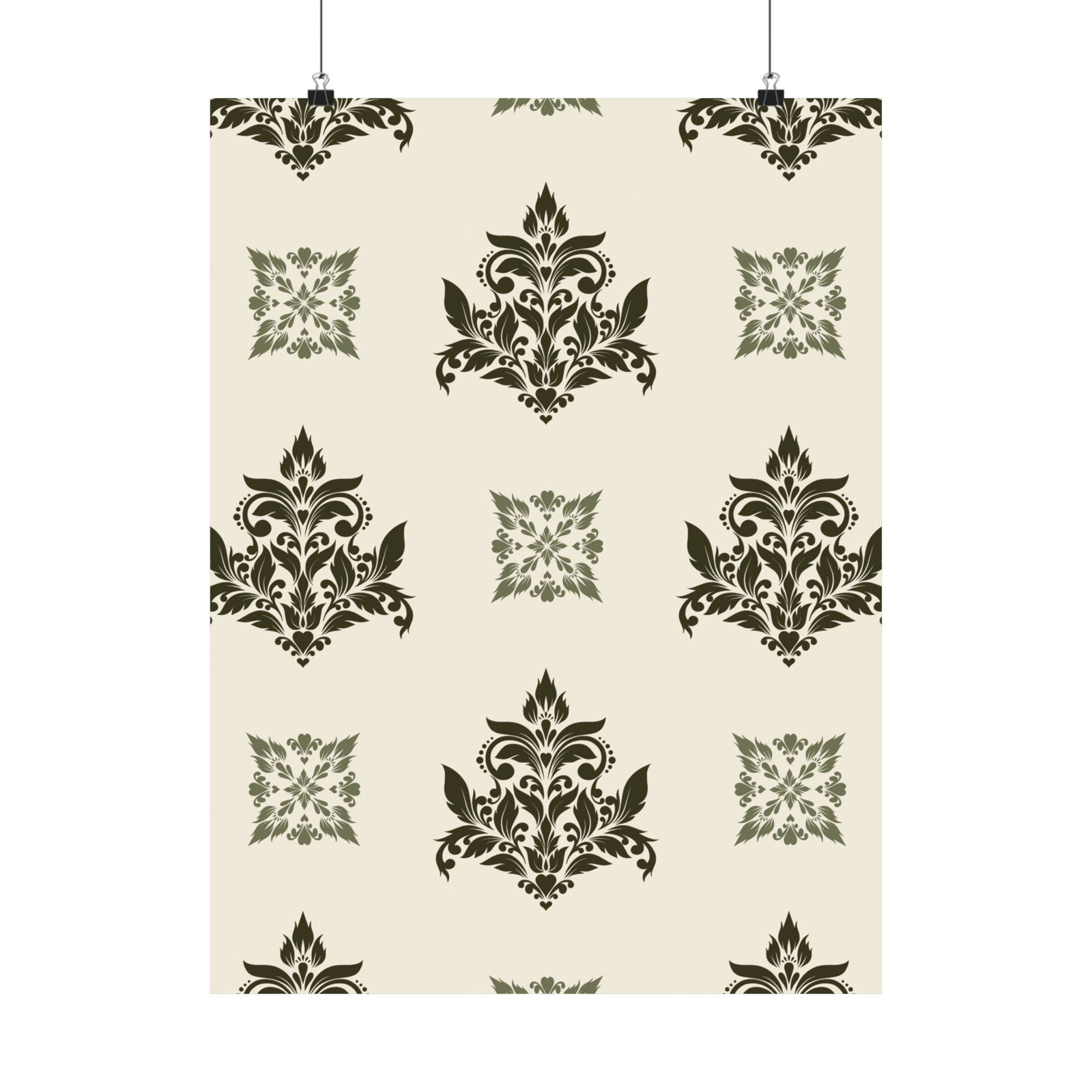 Damask Pattern 008 - 18 in x 24 in Matte Poster