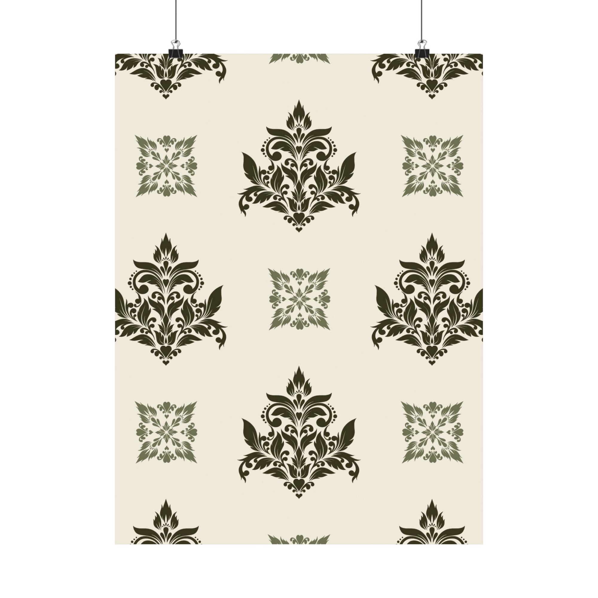 Damask Pattern 008 - 18 in x 24 in Matte Poster