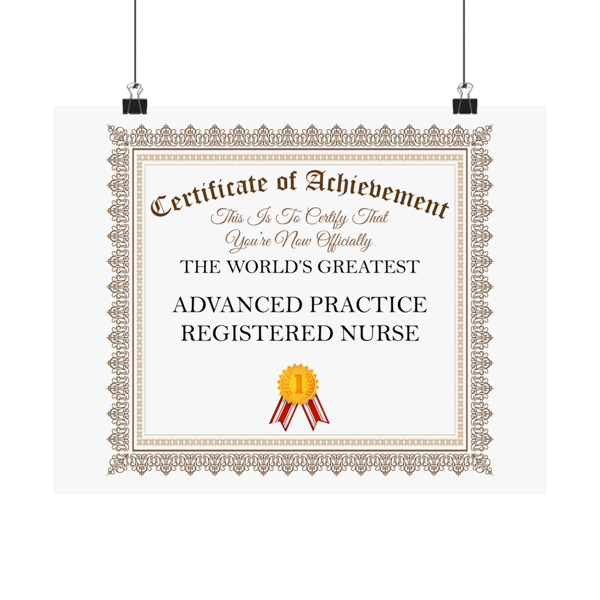 World's Greatest Advanced Practice Registered Nurse - 14 in x 11 in Matte Poster