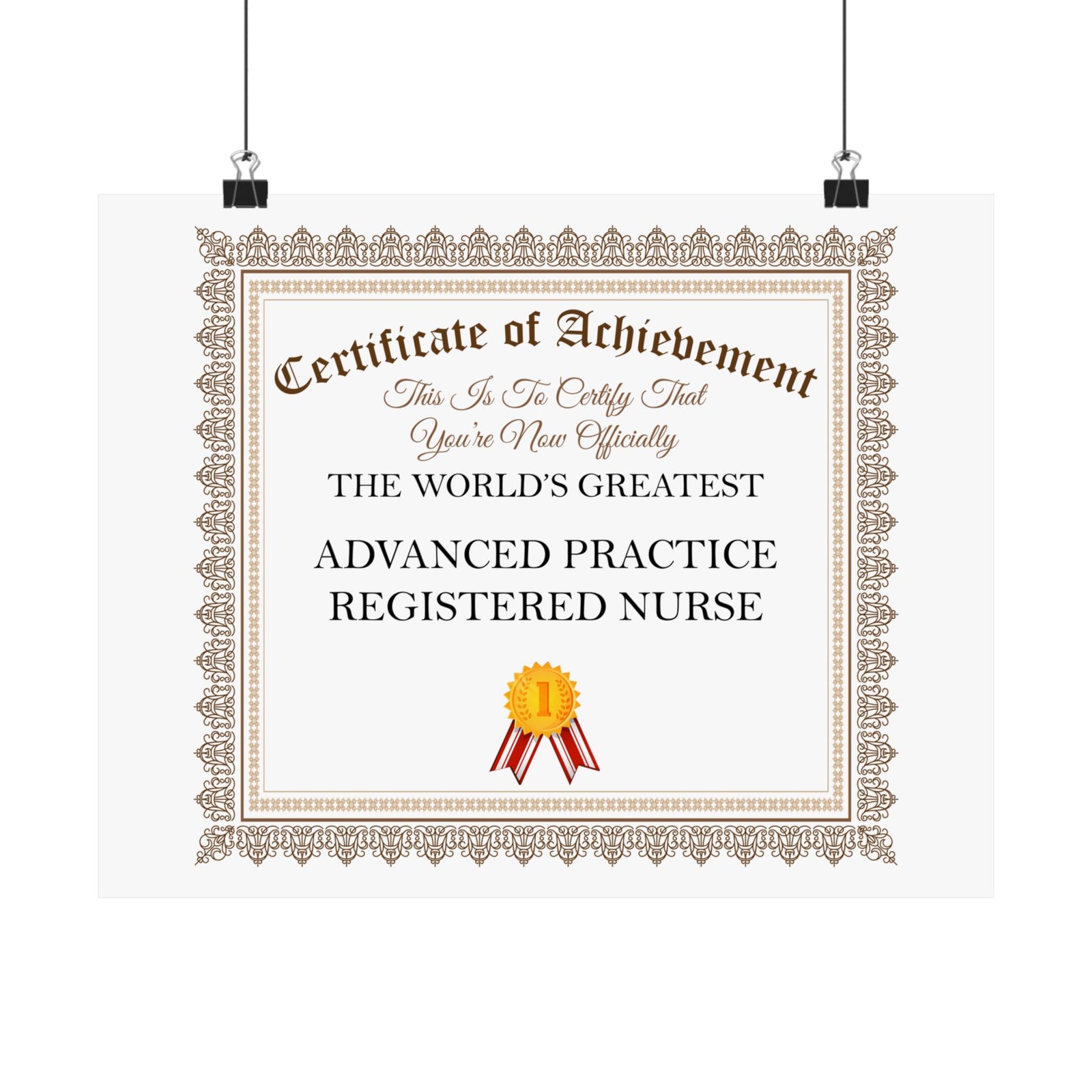 World's Greatest Advanced Practice Registered Nurse - 14 in x 11 in Matte Poster