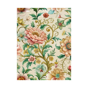 Folk Floral Pattern, Chinese Inspired 01 - 18 in x 24 in Matte Poster