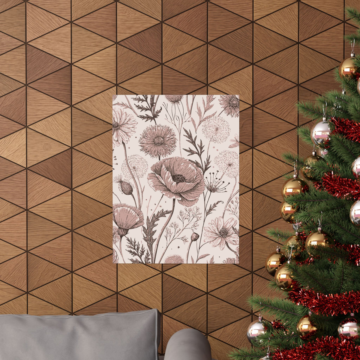 Wildflowers Pattern 123 - 18 in x 24 in Matte Poster